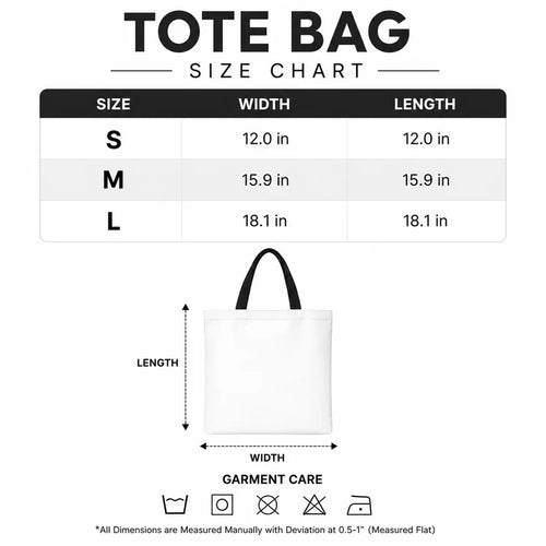 Colorado Undead Mascot Tote Bag - Size Chart